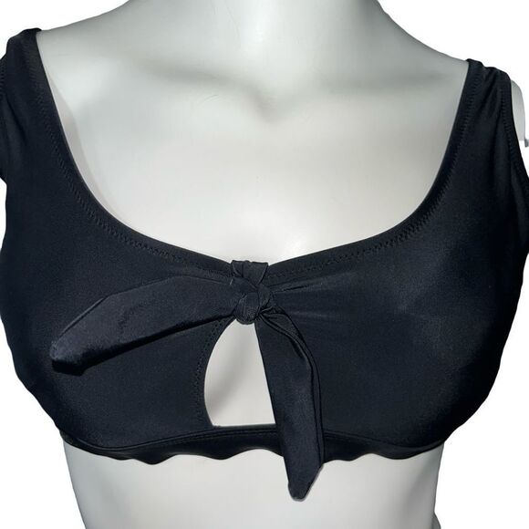 Old Navy bikini black top with floral bottom Sm bottom Med top - Picture 3 of 10